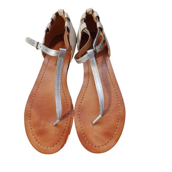 Lucky Brand T-Strap Sandal Ecru Women's 8.5 - Picture 1 of 4